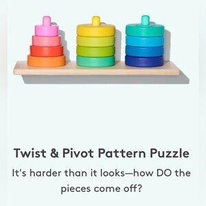 Lovevery Twist & Pivot Pattern Wooden Puzzle Investigator Play Kit Montessori